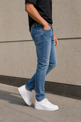 Men Blue Ankle Fit Jeans | Premium Denim JCK-94