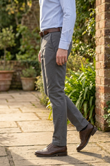 Men Plain Dark Grey Chinos | Slim & Regular Fit Pants 5110