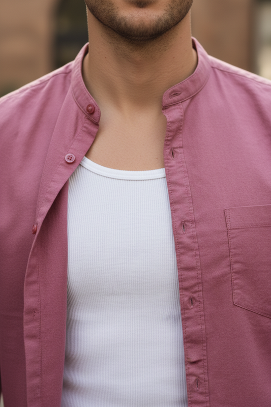 Dark Onion Solid Cotton Casual Shirt | Minimalist Style-251205753