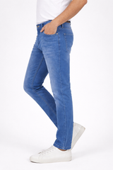 Men Stylish Blue Faded Denim Jeans - Slim Fit 261053225