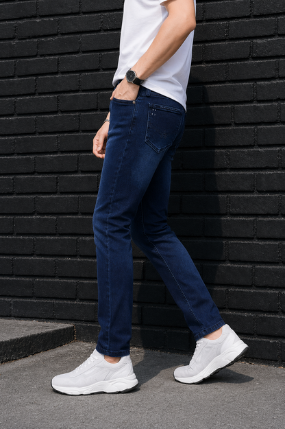 Men Premium Dark Blue Jeans | Narrow Fit