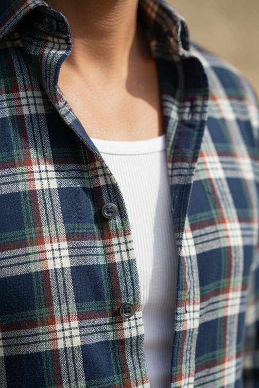 Soft Cotton Red Color Checkered Shirt | Essential Summer Casuals-241139914