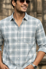 Dark Pista Check Shirt for Men | Stay Stylish & On-Trend OXFCH