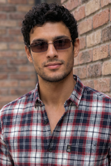 Maroon Checkered Full Sleeve Shirt for Men | FABCK
