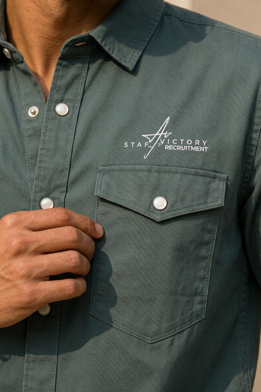 Men Plain Cotton Dark Pista Full Sleeve Shirt | Casual Button Down Shirt with Pockets