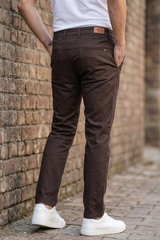 Men Premium Coffee Structured Chinos - Textured STAR
