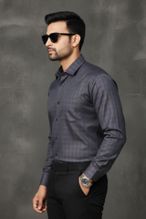 Atlance Dark Grey Men Formal Shirt – Stylish & Premium Formal Wear-FRM