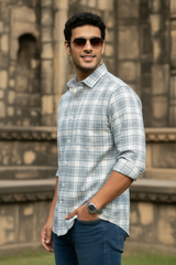 Dark Pista Check Shirt for Men | Stay Stylish & On-Trend OXFCH
