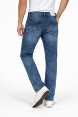 Classic Light Blue Wash Slim Fit Jeans – Comfortable Men Denim Pants 261053245