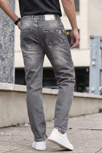 Men Light Grey Ankle Fit Jeans | Classic Denim 3999