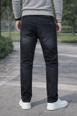 Premium Black Washed Narrow Fit Stretchable Denim Jeans Men Casual Everyday