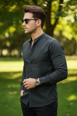 Bottle Green Solid Cotton Casual Shirt | Minimalist Style-251205753