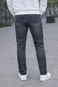 Dark Grey Jeans for Men | Stylish Washed Denim | ATL751729