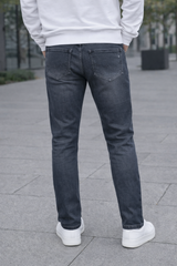 Dark Grey Jeans for Men | Stylish Washed Denim