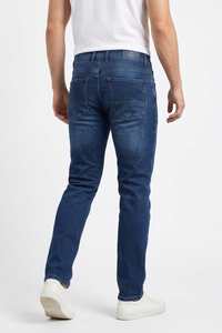 Men Stylish Fit Jeans – Dark Blue Casual Denim Pants 261053235 | KHIDJ700