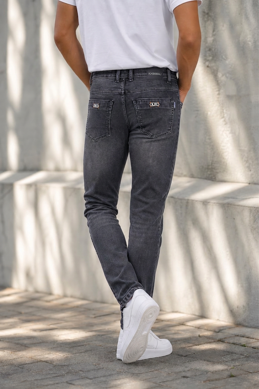 Men Carban Ankle Fit Jeans – Premium Washed Denim Pants