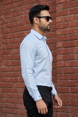 Men Sky Blue Executive Formal Shirt | High-Quality Fabric | Atlance-FRM