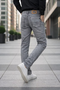 Men Light Grey Narrow Fit Jeans | Sulphur PLAIN-18PLAINJEAN-18