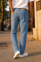 Men Comfortable Light Blue Denim | Stylish Everyday Baggy