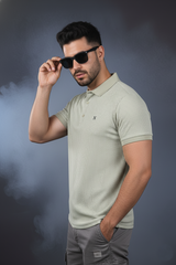 Men Lemon Striped Polo T-Shirt | Modern Casual Style 261023952