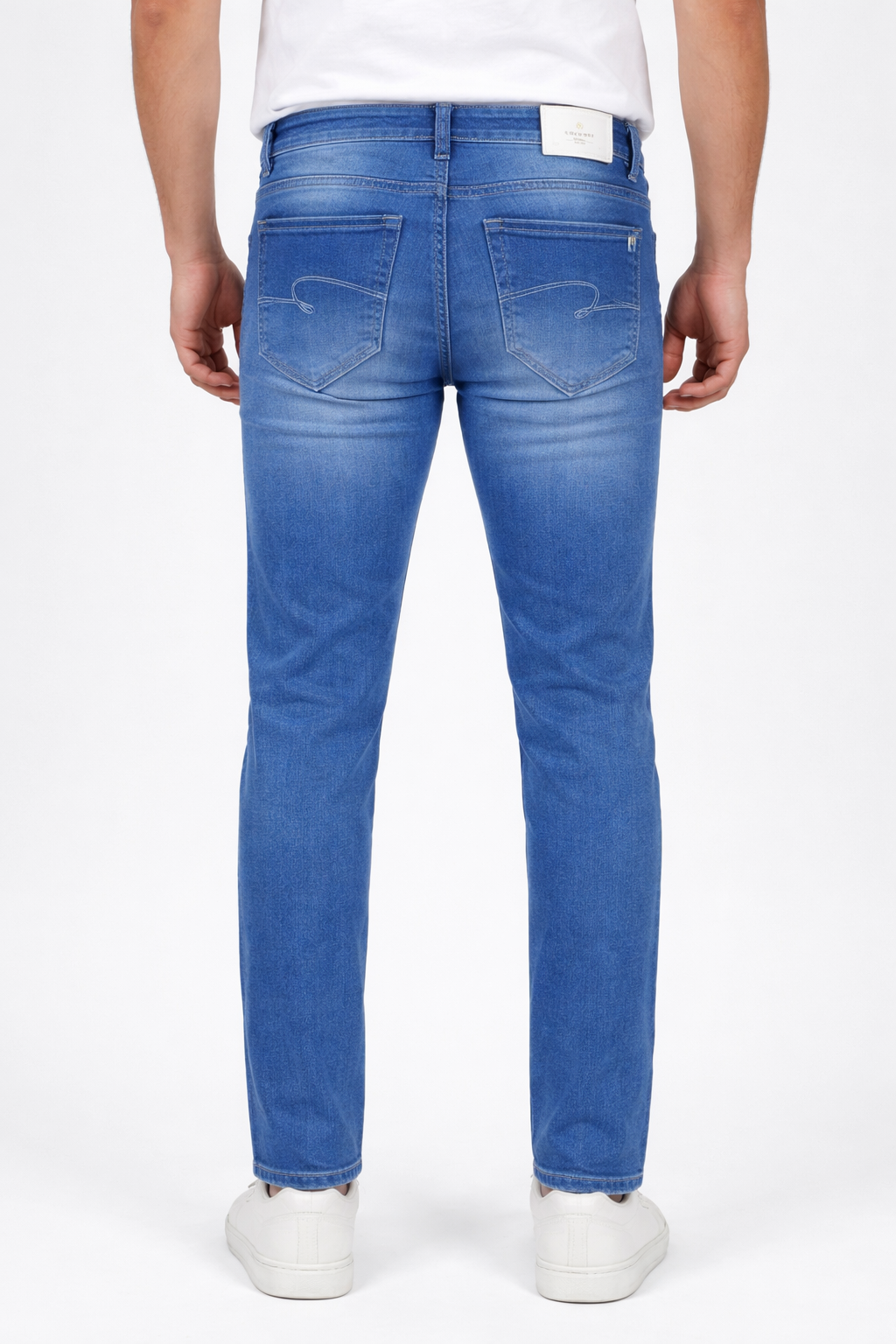 Men Stylish Blue Faded Denim Jeans - Slim Fit 261053225 | KHIDJ700