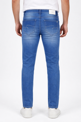 Men Stylish Blue Faded Denim Jeans - Slim Fit 261053225