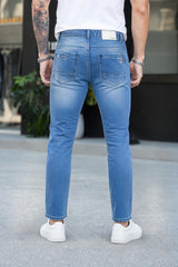 Men Skyblue Ankle Fit Jeans | Classic Denim 3999