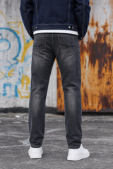 Men Black Slim Ankle Fit Denim Jeans | Premium Stretchable