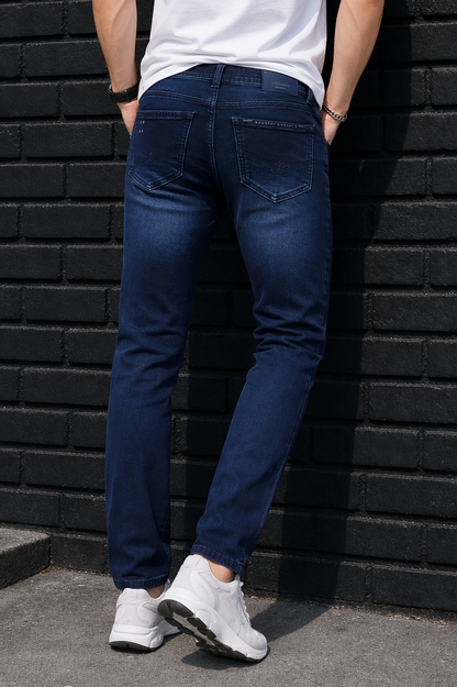 Men Premium Dark Blue Jeans | Narrow Fit