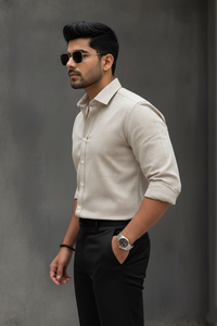 Atlance Fawn Check Shirt for Men – Elegant & Trendy Formal Wear-FRMCHECKS
