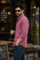 Men Premium Dark Onion Solid Casual Shirt for Everyday Wear OXF