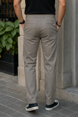 Men Narrow Fit Linen Pants – Dark Grey Comfortable Casual Pants