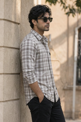 Grey Check Shirt for Men – Premium Casual Collection WON