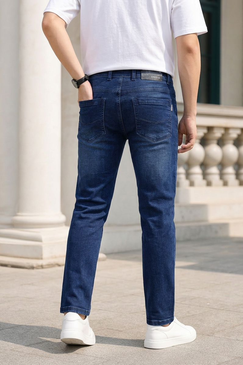 Men Blue Ankle Fit Jeans | Premium Denim JCK-91