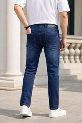 Men Blue Ankle Fit Jeans | Premium Denim JCK-91