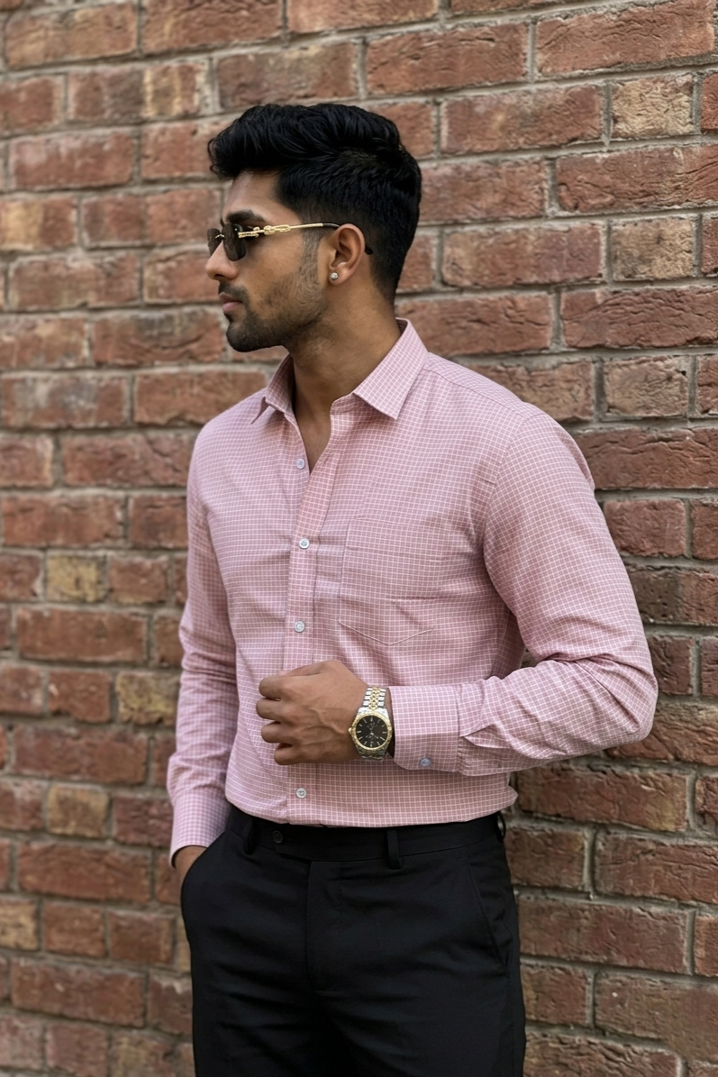 Atlance Onion Check Shirt for Men – Elegant & Trendy Formal Wear-FRMCHECKS