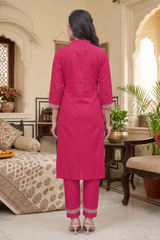 Rani Floral Embroidery Work Cord Set for Women 1057