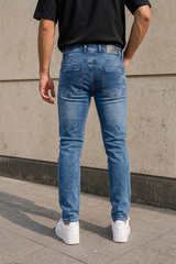 Men Blue Ankle Fit Jeans | Premium Denim JCK-94