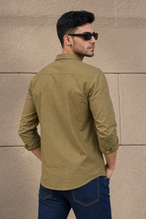 Men Premium Green Solid Casual Shirt for Everyday Wear OXF