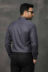 Atlance Dark Grey Men Formal Shirt – Stylish & Premium Formal Wear-FRM