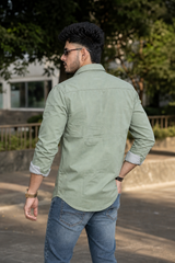 Men Pista Double Pocket Casual Shirt | Snap Button Denim Shirt
