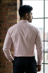 Atlance | Premium Pink Micro-Textured Cotton Formal Shirt-FRM