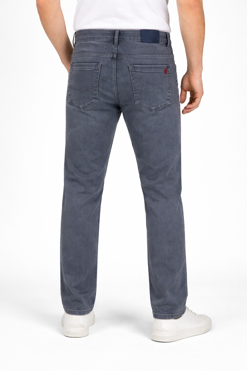 Atlance Mid-Wash Comfort Fit Jeans for Men | Grey Denim Plain AT1022