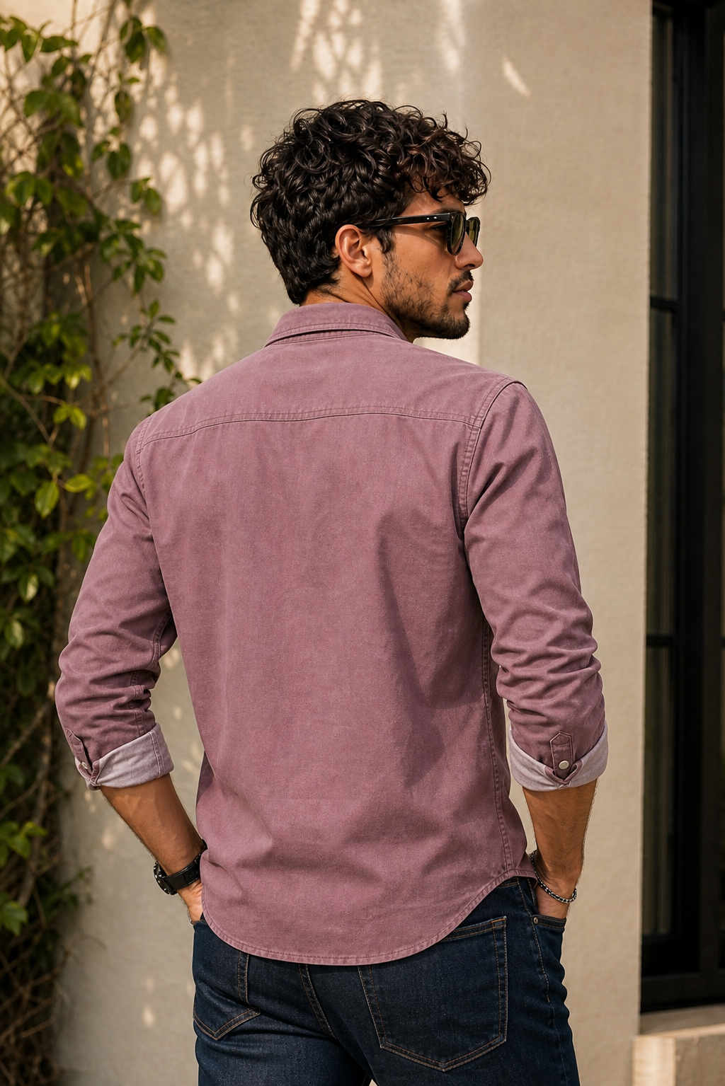 Men Onion Double Pocket Casual Shirt | Snap Button Denim Shirt