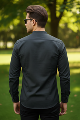 Bottle Green Solid Cotton Casual Shirt | Minimalist Style-251205753