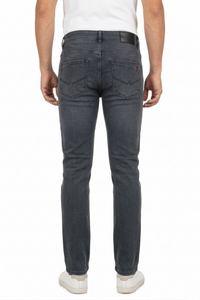 Atlance Mid-Wash Comfort Fit Jeans for Men | Dark Grey Denim Plain AT1022