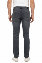 Atlance Mid-Wash Comfort Fit Jeans for Men | Dark Grey Denim Plain 261058985