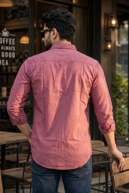 Men Premium Dark Onion Solid Casual Shirt for Everyday Wear OXF-PLAIN