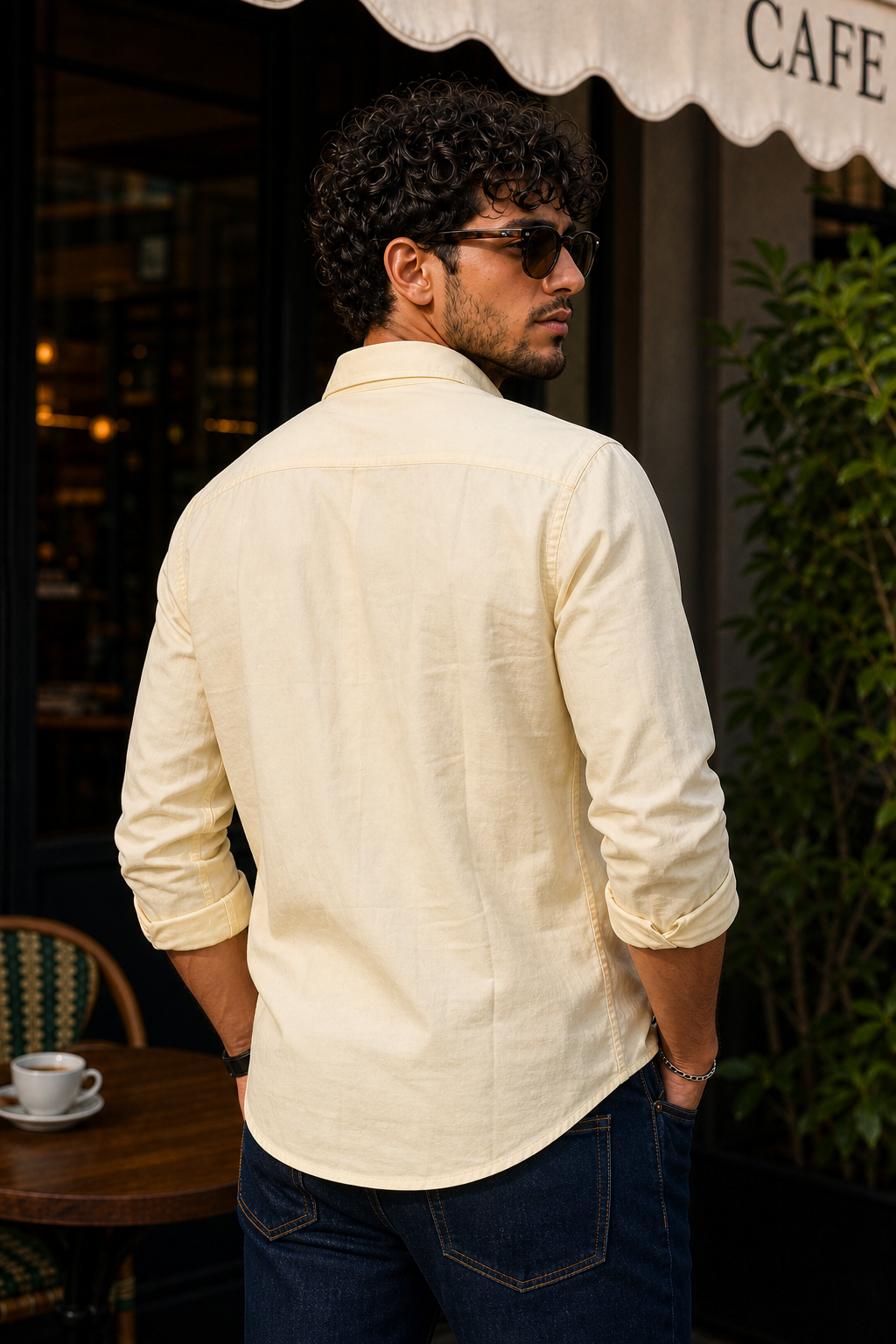 Men Premium Lemon Solid Casual Shirt for Everyday Wear OXF-PLAIN