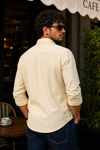 Men Premium Lemon Solid Casual Shirt for Everyday Wear OXF-PLAIN